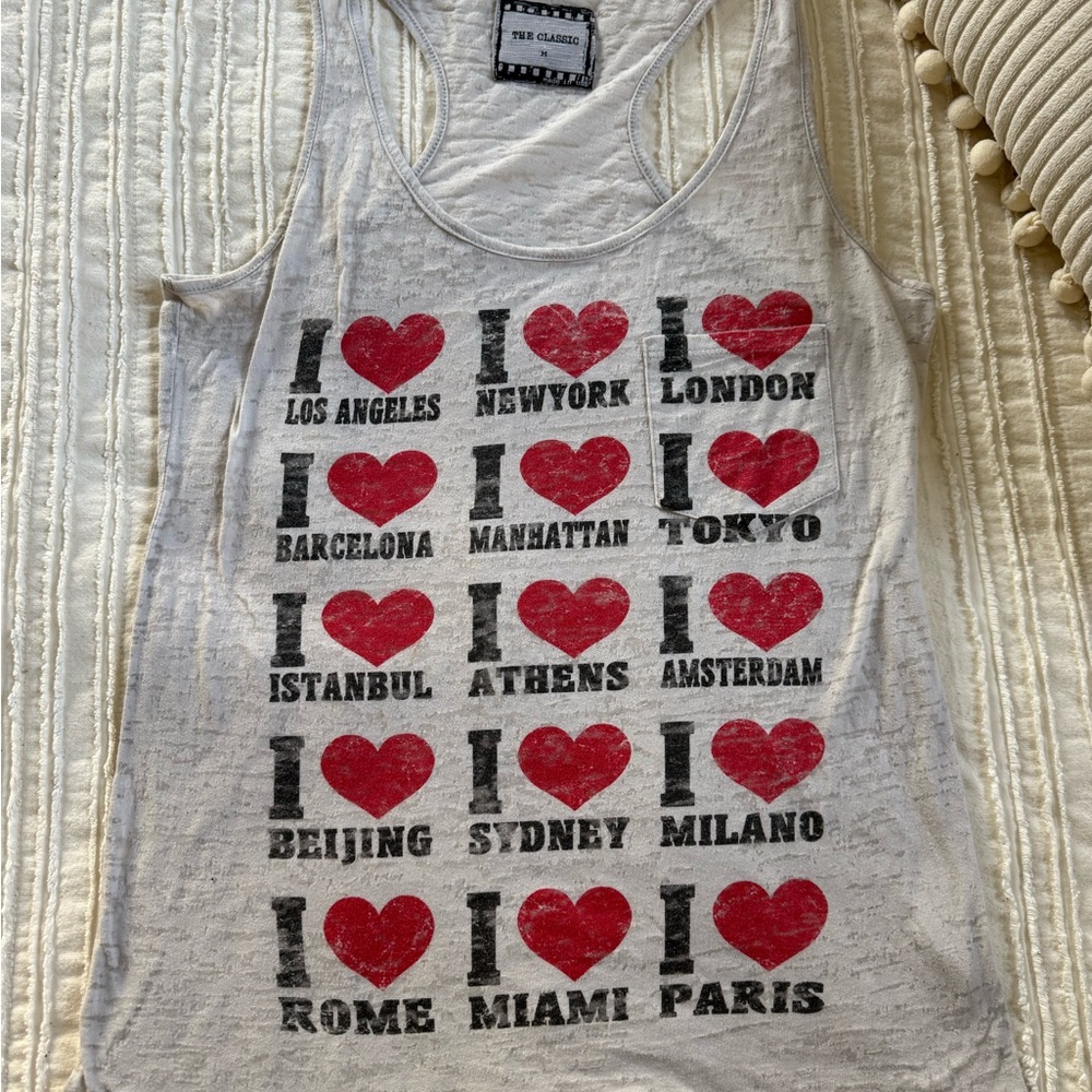 Johnny Was I Love Cities Graphic Tank Top